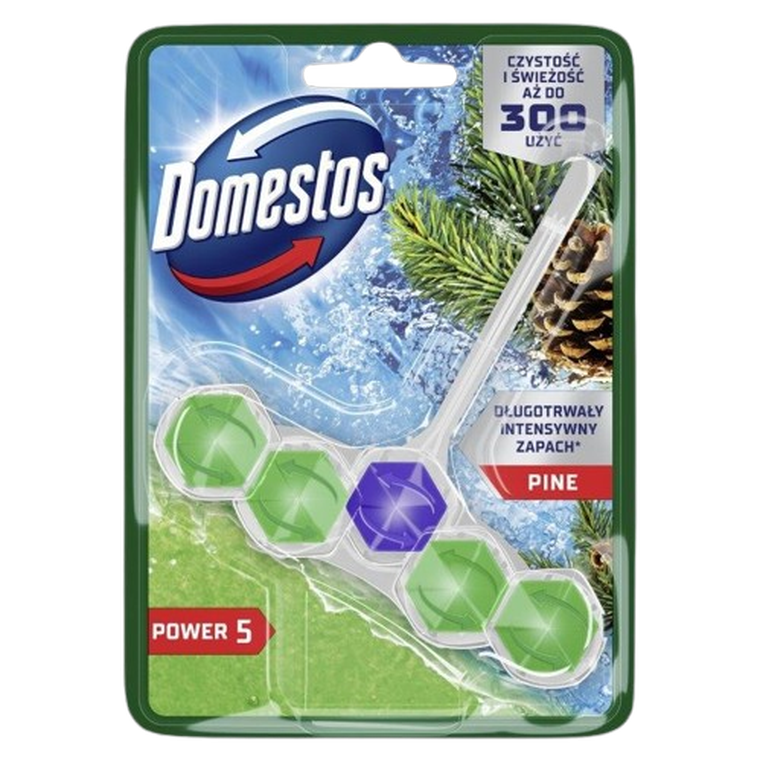 Domestos, Power 5, kostka toaletowa, pine, 1-50 g