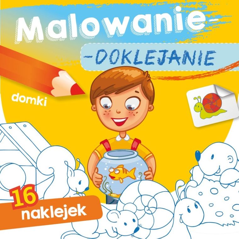 Domki. Malowanie-doklejanie