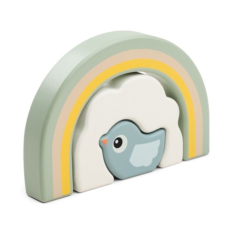 Done By Deer, Birdee, drewniana układanka, 3 elementy