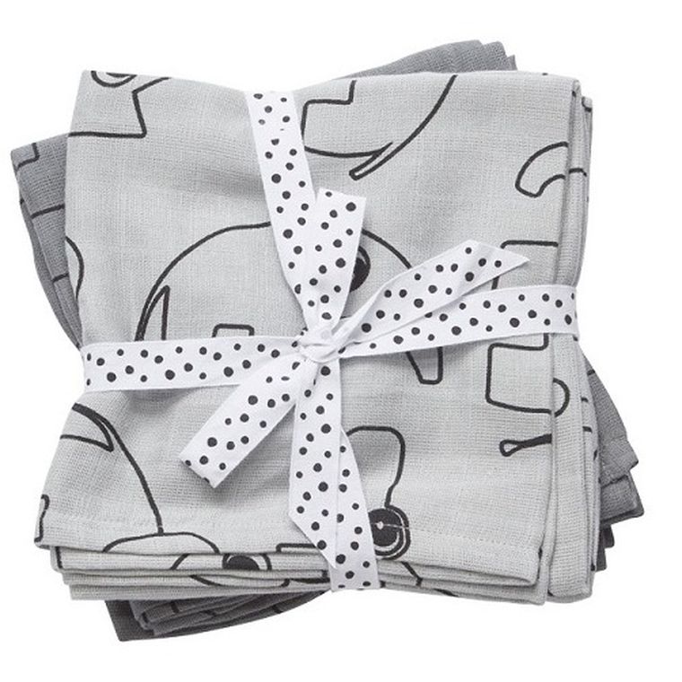 Done by Deer, Contour, otulacz, szary, 2 szt.