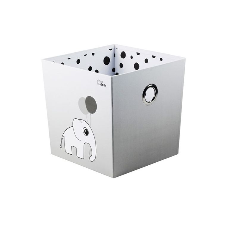 Done By Deer, Dots, Słonik Elphee, pudełko, szare