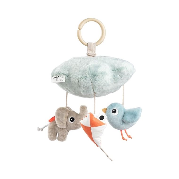 Done By Deer, Playground, pozytywka, zabawka niemowlęca, blue