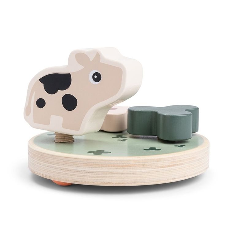 Done by Deer, Tiny Farm, Krówka Dotti, zabawka do wkręcania