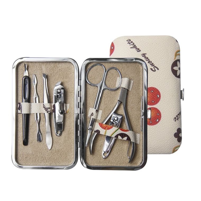 Donegal, Cherry, zestaw do manicure, 7 akcesoriów