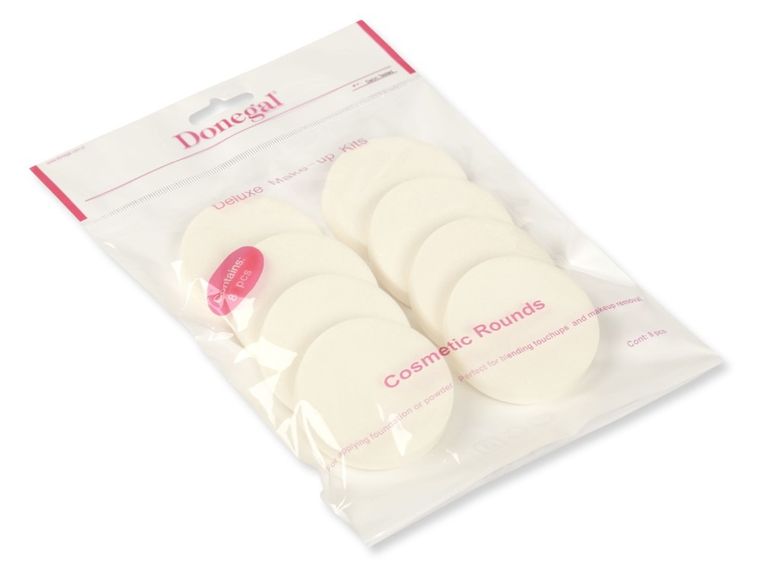 Donegal, gąbka kosmetyczna, okrągła, 8 szt.
