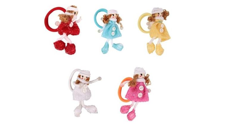 Donegal, ozdoby do włosów, gumka z zimową aplikacją