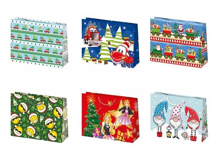 Donegal, torebki prezentowe, gwiazdka, 300-230-100 mm, 10 szt.