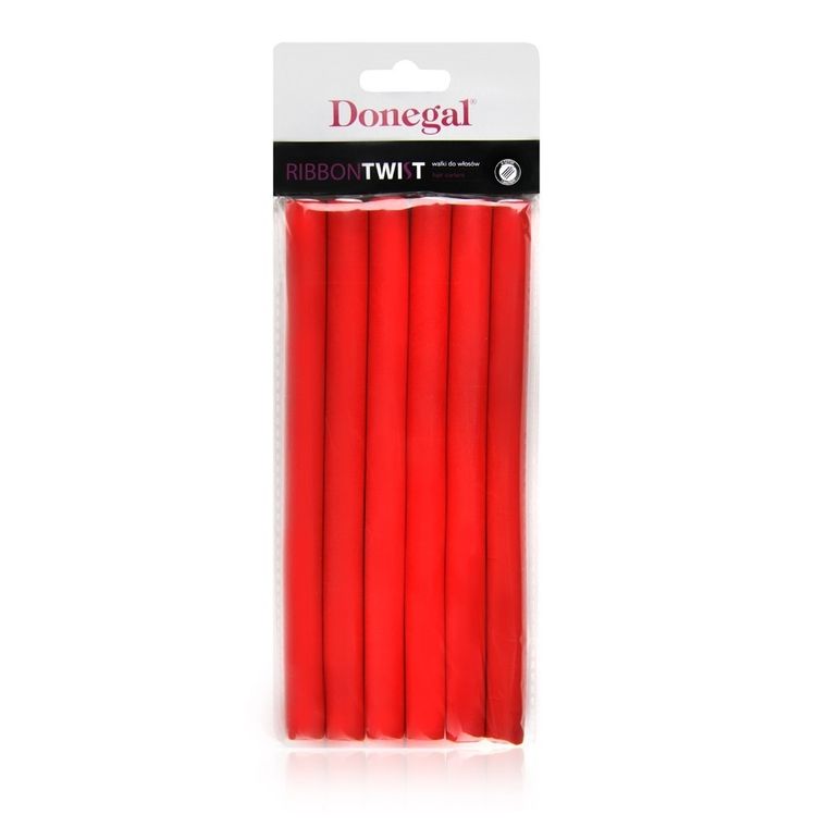 Donegal, wałki do włosów, Ribbon Twist 1.3/18 cm, 6 szt.