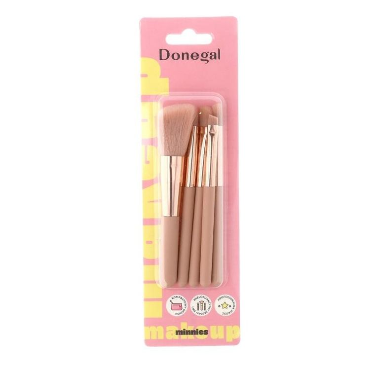 Donegal, zestaw pędzli do makijażu, minnies, 5 szt.