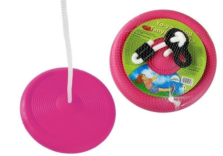 Dorex, okrągła huśtawka ogrodowa, talerz, różowa