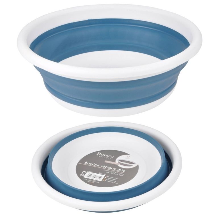 Douceur d, intérieur, miska składana silikonowa, 9l, niebieska