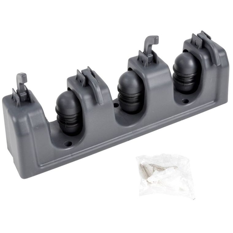 Douceur d, intérieur, uchwyt na miotłę i narzędzia do sprzątania, 4 haczyki, antracytowy