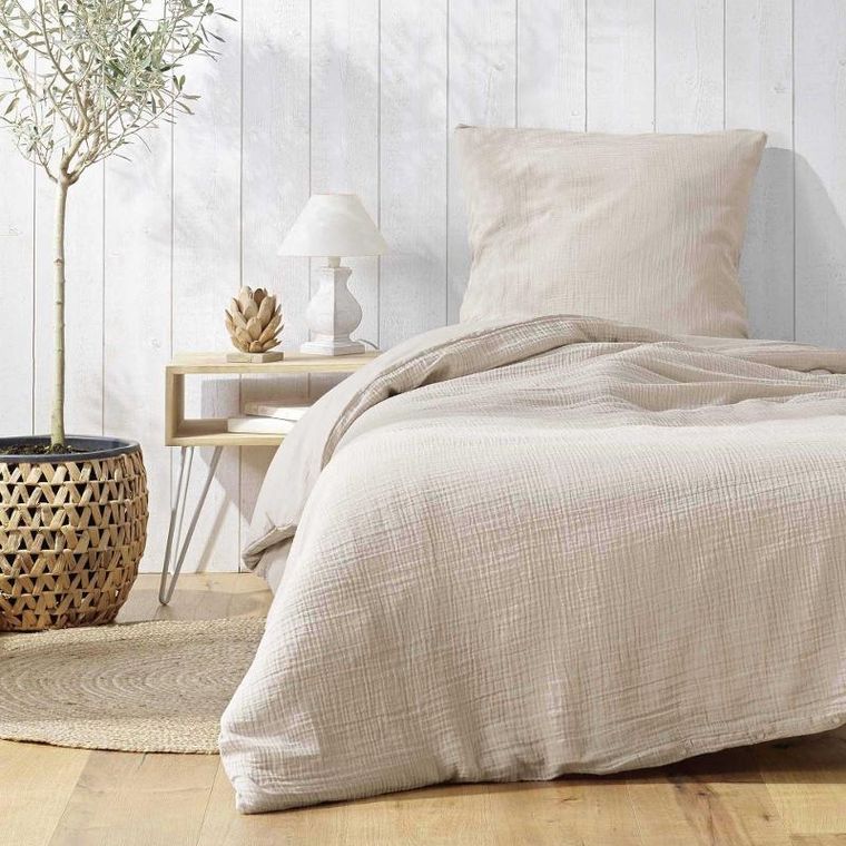 Douceur D'intérieur, Angelia, zestaw pościeli bawełnianej z fakturą, 140-200 cm