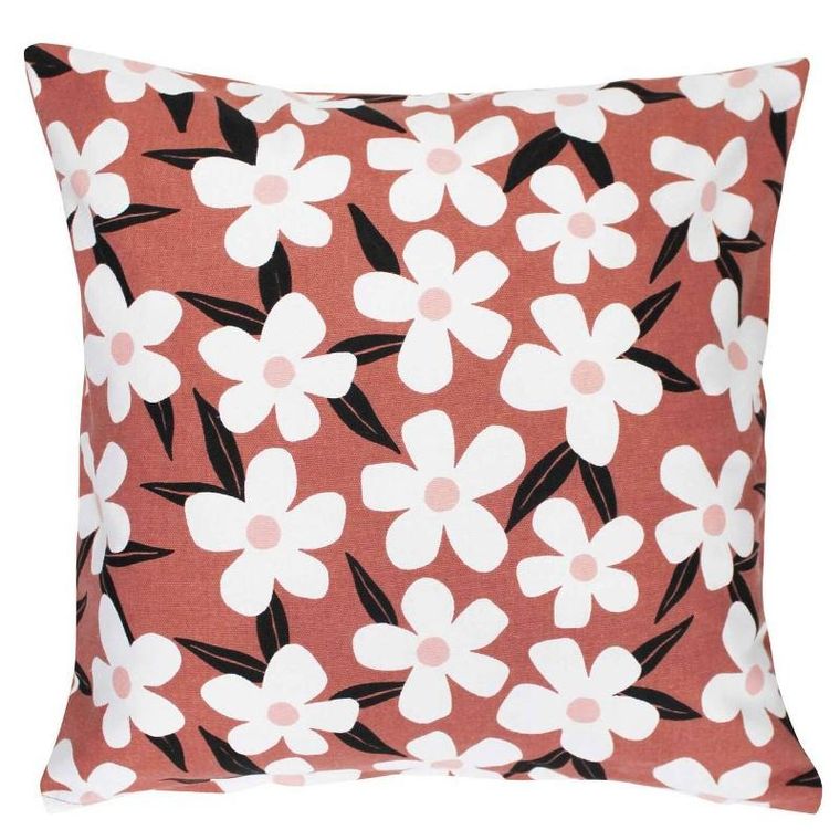 Douceur d'intérieur, bawełniana poszewka z ozdobnym printem, Darcy, 40-40 cm