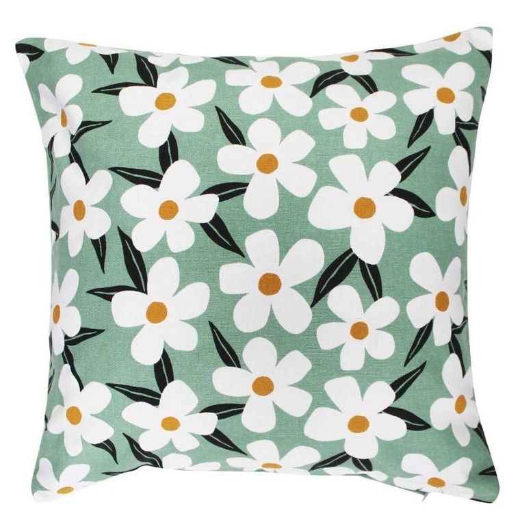 Douceur d'intérieur, bawełniana poszewka z ozdobnym printem, Darcy, 40-40 cm