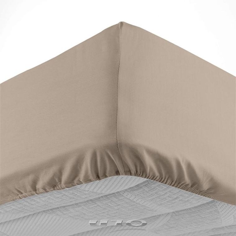 Douceur D'intérieur, bawełniane prześcieradło na gumce, 160-200 cm