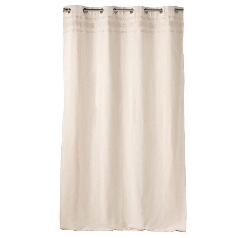 Douceur d'intérieur, beżowa zasłona, Doreline, z bawełny, 140-240 cm
