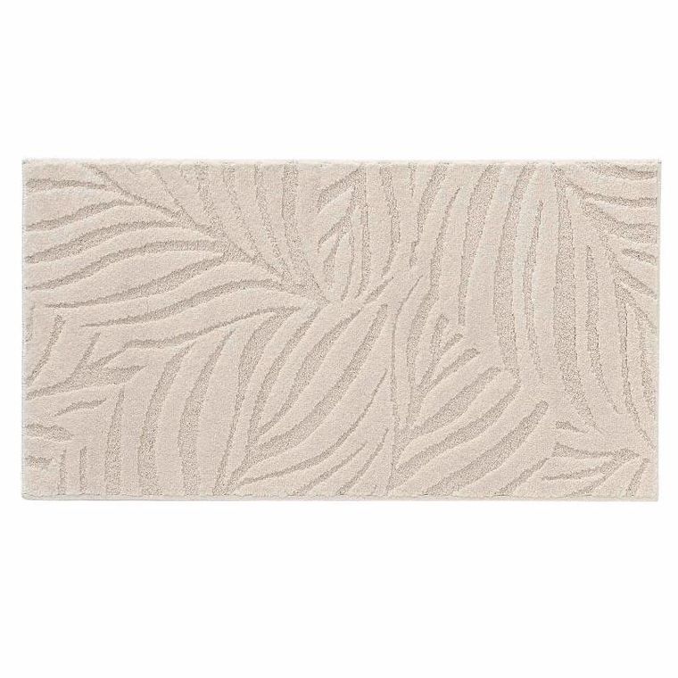 Douceur d'intérieur, dywan do salonu, Ankara, beżowy, wzór liści