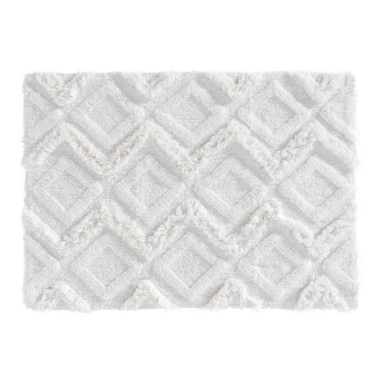 Douceur d'intérieur, dywanik łazienkowy boho, Ikatisbawełniany o grubym splocie, 50-80 cm