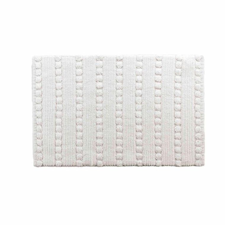 Douceur d'intérieur, dywanik łazienkowy, Cleonis, 100% bawełny, ecru, 50-80 cm