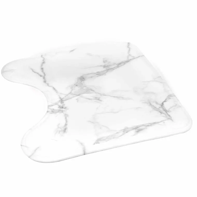 Douceur d'intérieur, dywanik pod WC, Marbre, 45-45 cm, biały