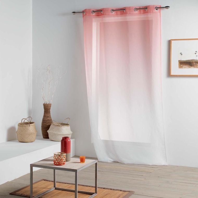 Douceur d'intérieur, firana na przelotkach, koralowa, Vitalia, 140-260 cm