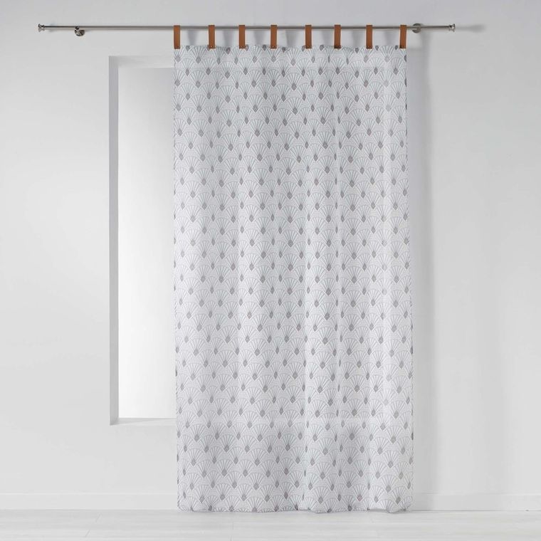 Douceur d'intérieur, firana na szelkach skórzanych, Art Deco, 140-240 cm, biała