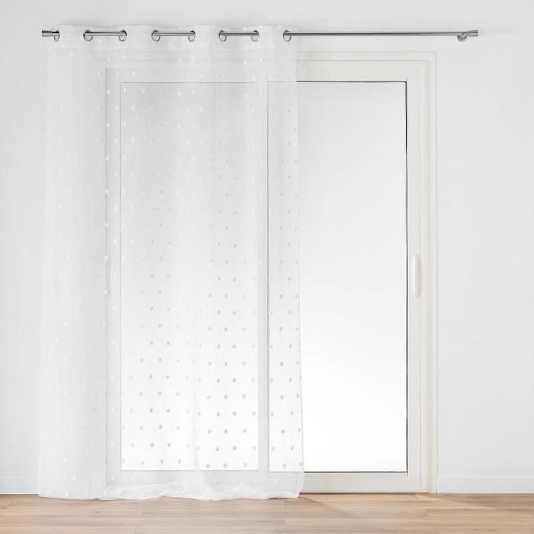 Douceur d'intérieur, firana okienna z pomponami, 140-240 cm, Pompinou