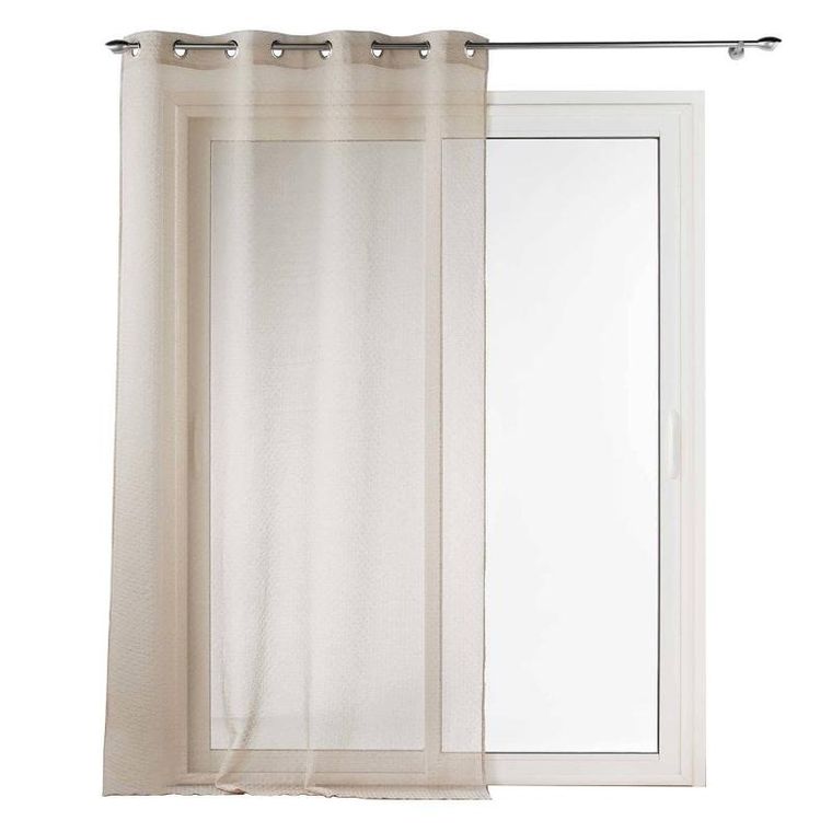 Douceur d'intérieur, firanka do salonu, Amani, gładka, beżowa