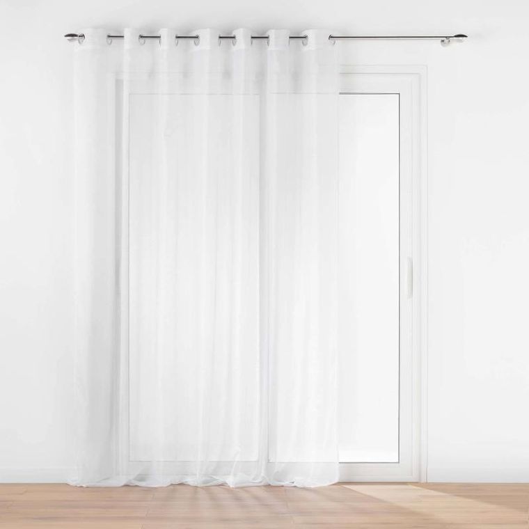 Douceur d'intérieur, firanka gotowa z gładkiego woalu, Lissea, biała