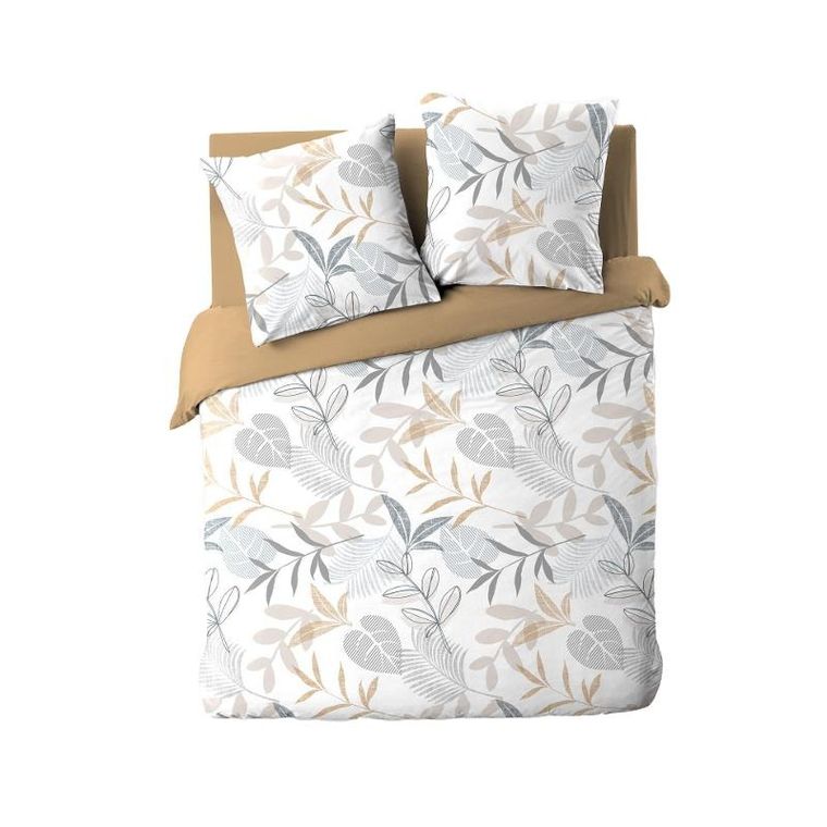 Douceur D'intérieur, komplet pościeli ze wzorem liści, Kimberly, 240-220 cm