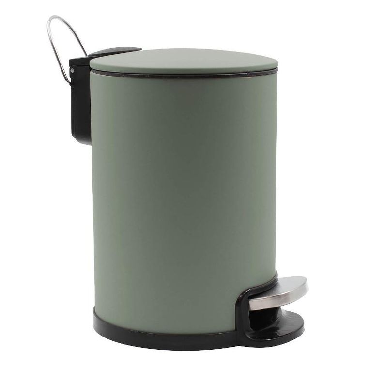 Douceur d'intérieur, łazienkowy kosz na śmieci z cichym domykaniem, 3 l, metaline
