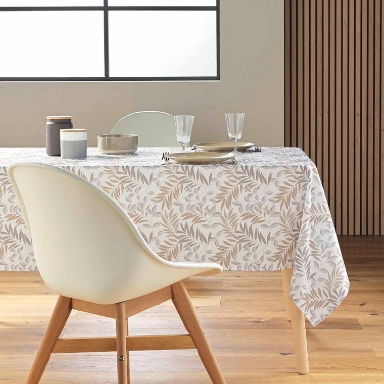 Douceur D'intérieur, obrus plamoodporny w listki, 145-240 cm, Nedelia