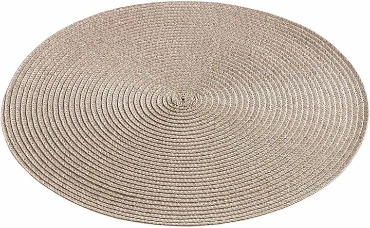 Douceur d'intérieur, okrągła podkładka na stół, ø 36 cm, taupe