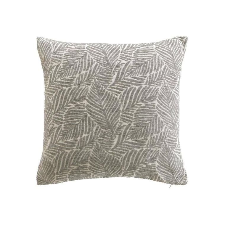 Douceur D'intérieur, ozdobna poduszka, żakardowy wzór liści, 40-40 cm