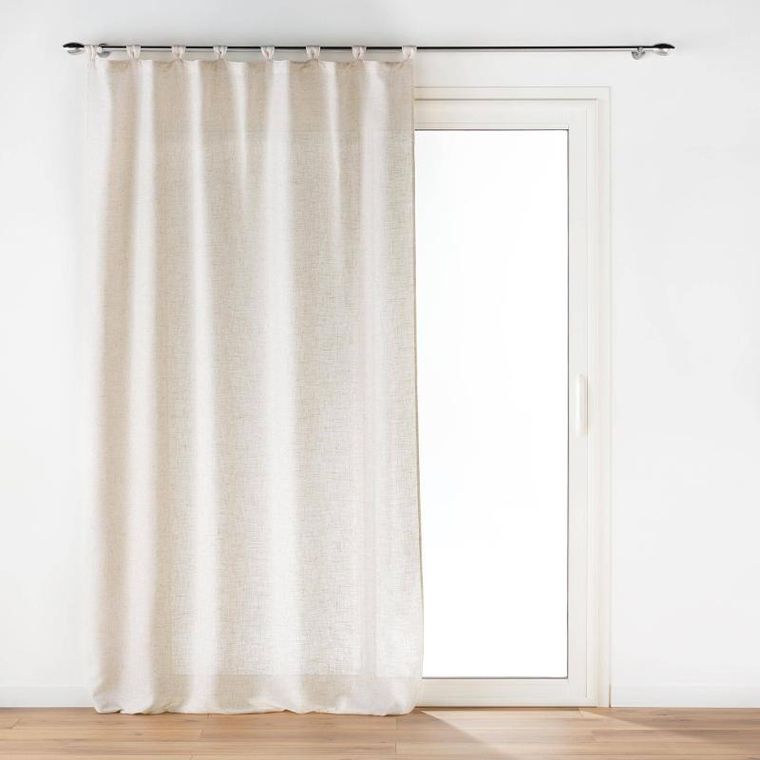 Douceur D'intérieur, Pauline, zasłona na szelkach, z efektem lnu, 140-240 cm