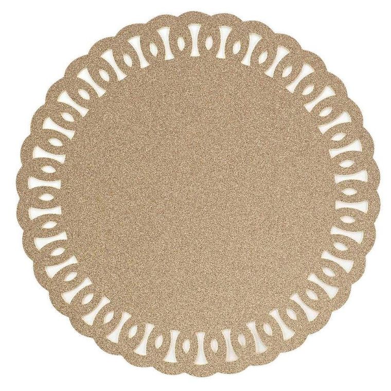 Douceur d'intérieur, podkładka na stół, Guirlande, brokatowa, Ø 38 cm