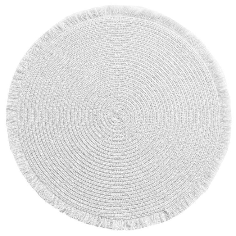 Douceur d'intérieur, podkładka pod talerz z frędzlami, Falbala, Ø 38 cm