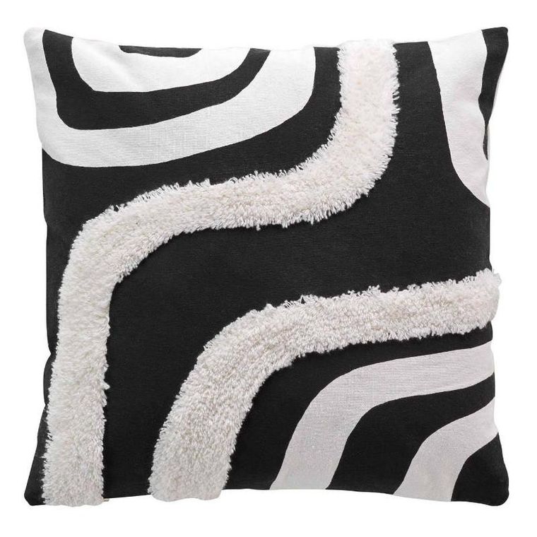 Douceur d'intérieur, poszewka dekoracyjna, Mirade, abstrakcyjny wzór, tuftowana bawełna, 40-40 cm