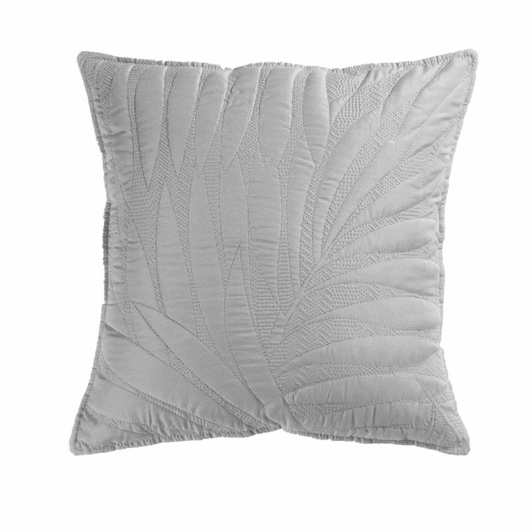 Douceur d'intérieur, poszewka na poduszkę, Alesia, szara, 40-40 cm