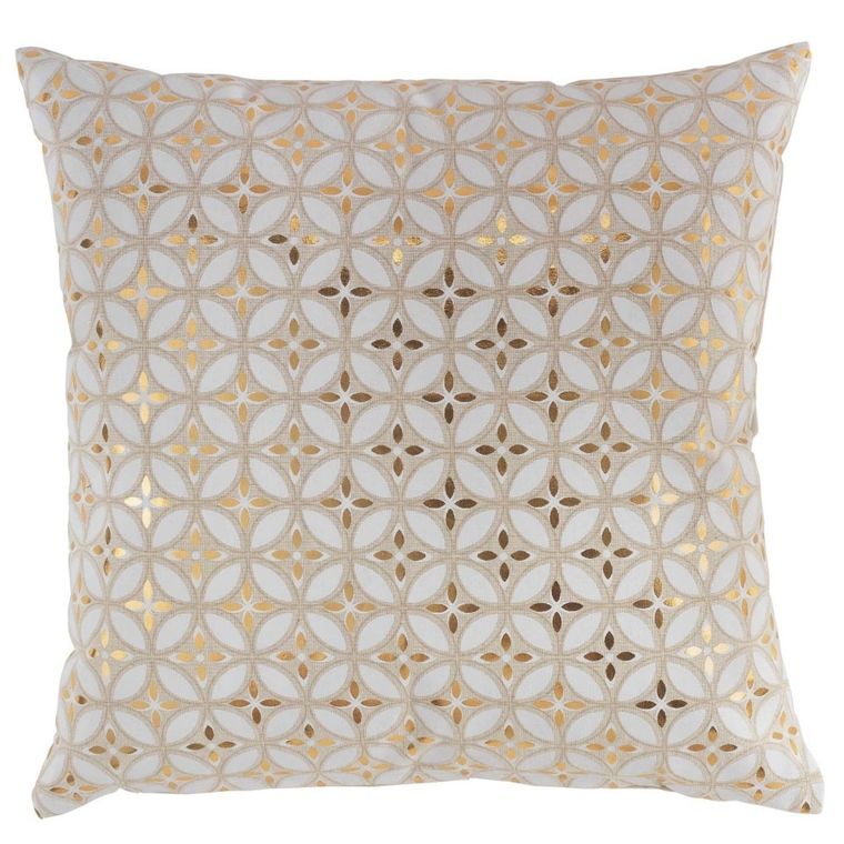 Douceur d'intérieur, poszewka na poduszkę, Azelia, 45-45 cm, złota mozaika