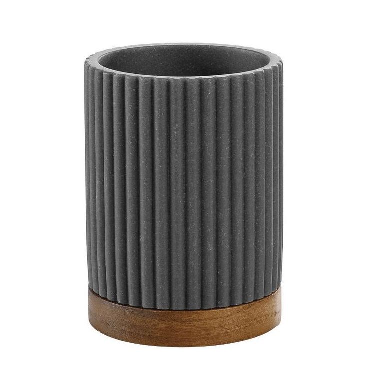 Douceur d'intérieur, prążkowany kubek łazienkowy, Niagara, 8-10.8 cm