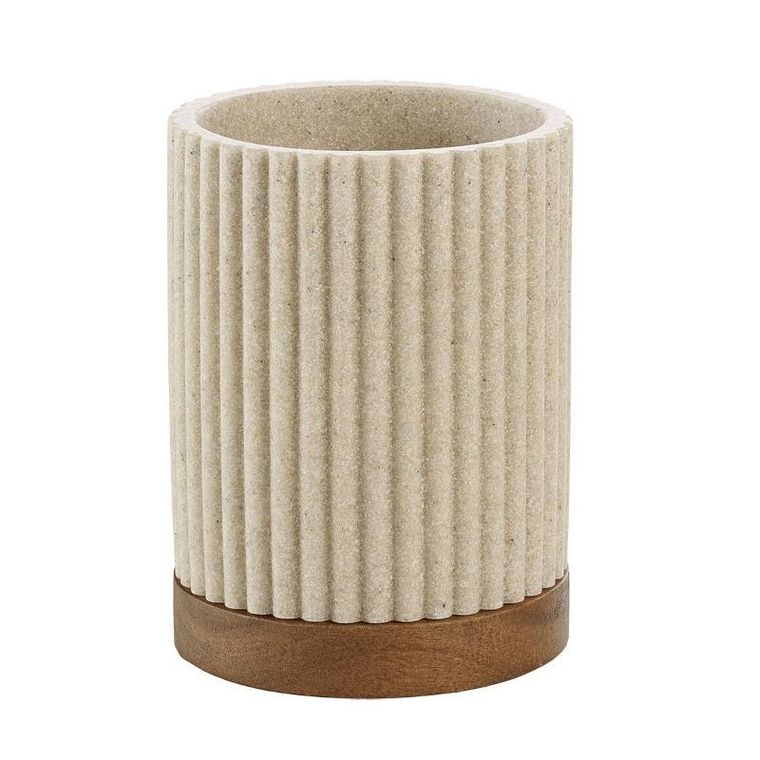 Douceur d'intérieur, prążkowany kubek łazienkowy, Niagara, 8-10.8 cm