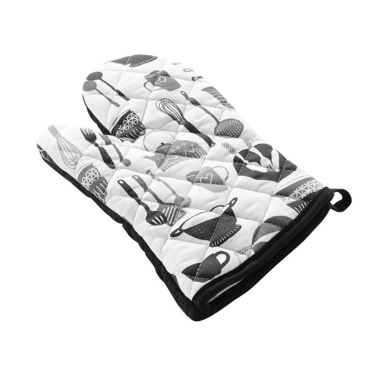 Douceur d'intérieur, rękawica kuchenna bawełniana, silikonowe wzmocnienia, 30-18 cm