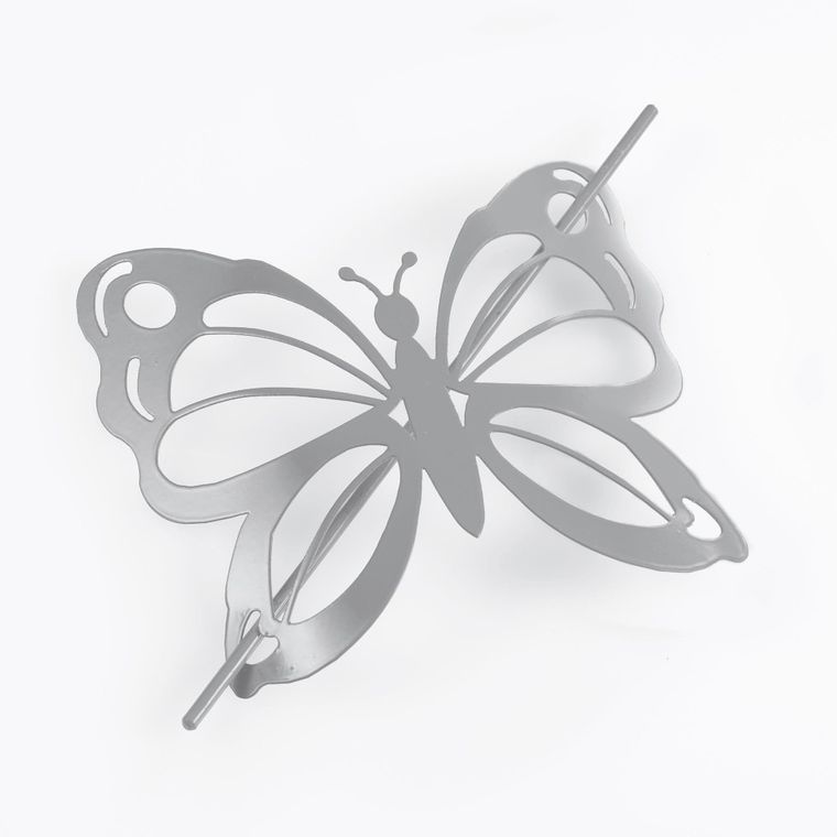 Douceur d'intérieur, spinka do zasłony, szara, motyl, 1 szt.