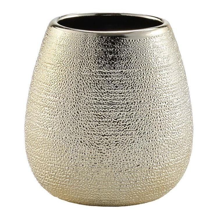 Douceur D'intérieur, Tresor, złoty kubek na szczoteczki, z ceramiki, 9-9 cm