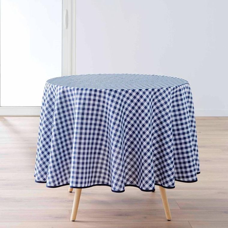 Douceur D'intérieur, Vichy, obrus okrągły w kratkę, średnica 180 cm