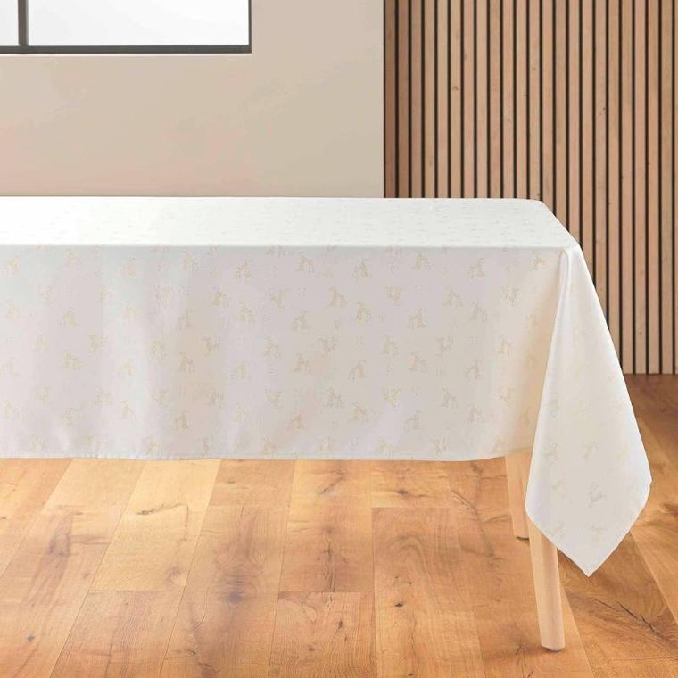 Douceur D'intérieur, Yarn, żakardowy obrus ze złotym zdobieniem, 140-250 cm