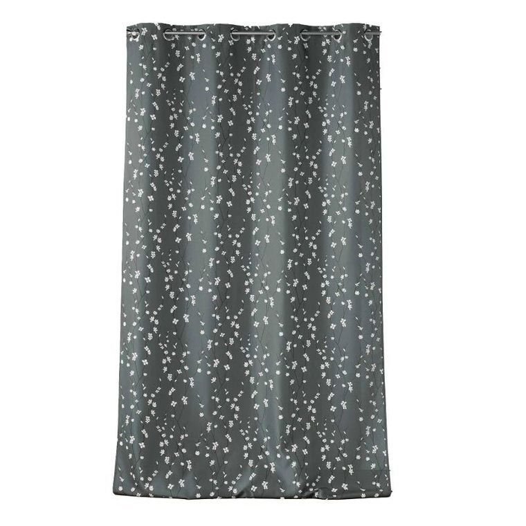 Douceur d'intérieur, zasłona grafitowa, Sakura, na przelotkach, wzór roślinny