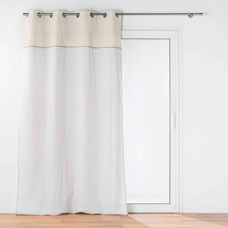 Douceur d'intérieur, zasłona na przelotkach z jutowym dekorem, Janara, 140-240 cm